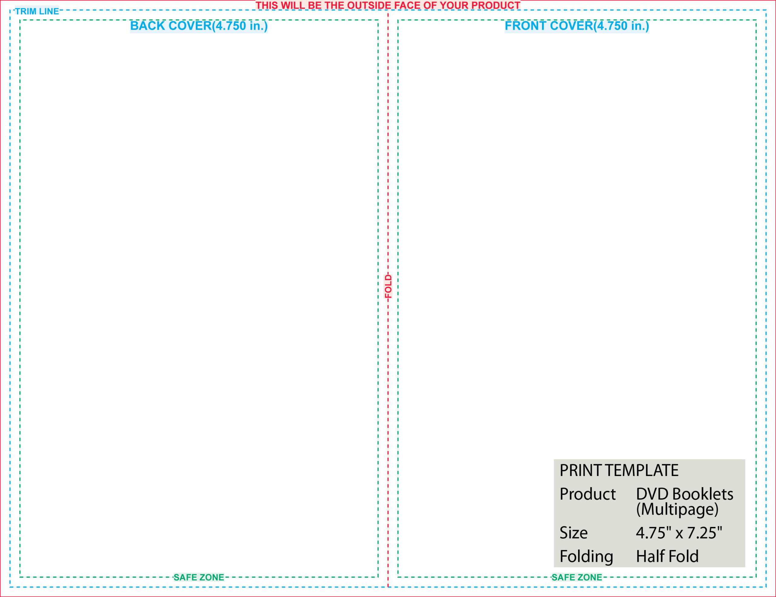 007 Template Ideas 75X7 25 Multipage Dvd Booklets Quarter Throughout Quarter Fold Card Template
