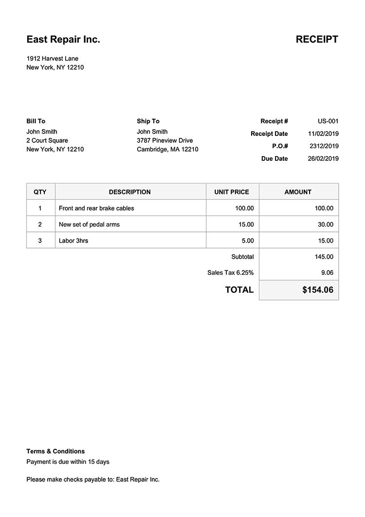 100 Free Receipt Templates | Print & Email Receipts As Pdf In Fake Credit Card Receipt Template