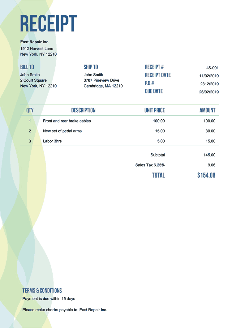 100 Free Receipt Templates | Print & Email Receipts As Pdf Regarding Fake Credit Card Receipt Template