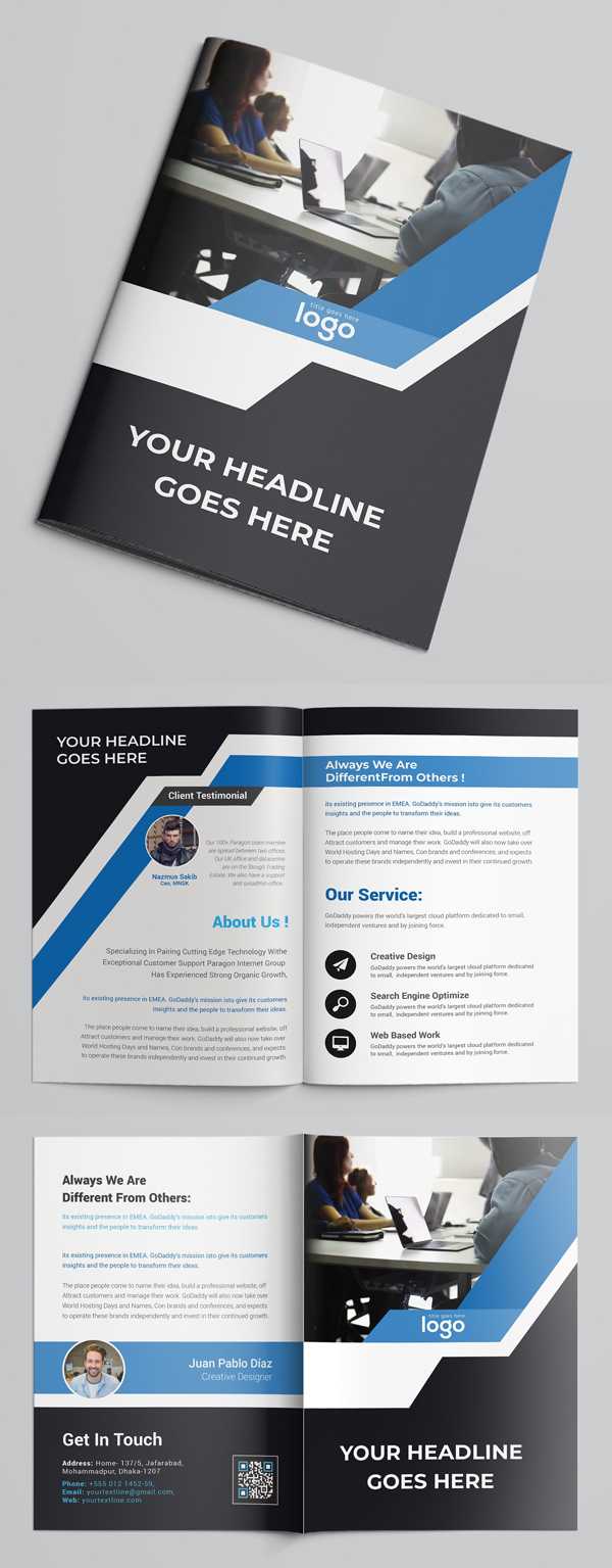 100 Professional Corporate Brochure Templates | Design In Technical Brochure Template