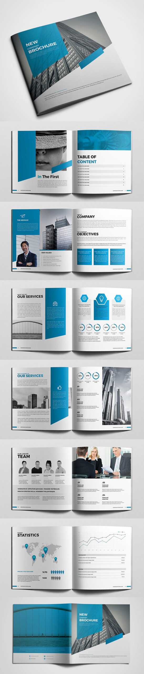 100 Professional Corporate Brochure Templates | Design Within Technical Brochure Template