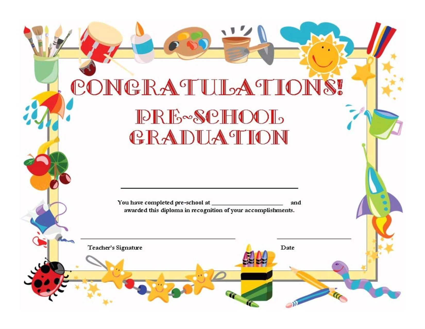 11+ Preschool Certificate Templates – Pdf | Free & Premium With Regard To Best Teacher Certificate Templates Free