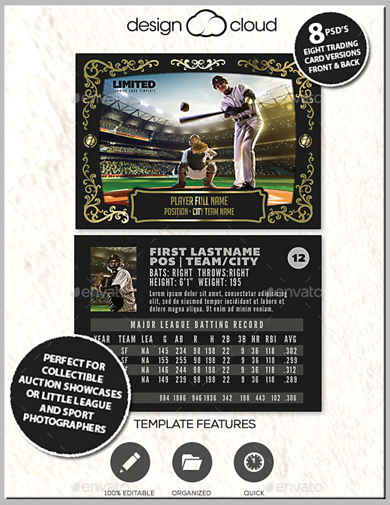 12+ Baseball Trading Card Designs & Templates – Psd, Ai With Baseball Card Template Microsoft Word