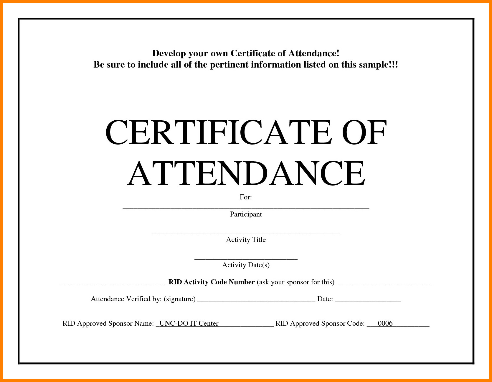 12+ Free Template Certificate Of Attendance | Trinity Training For Training Certificate Template Word Format