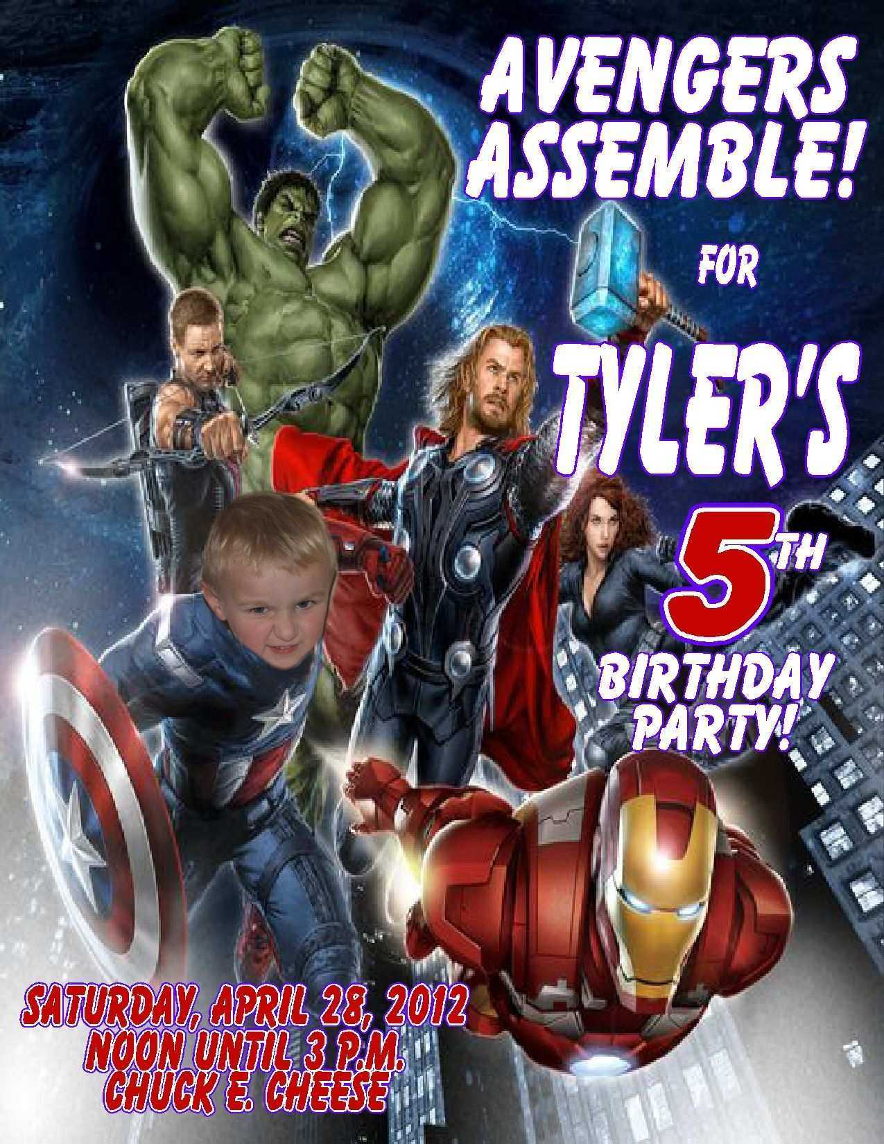 12 The Best Avengers Party Invitation Template Download With In Avengers Birthday Card Template