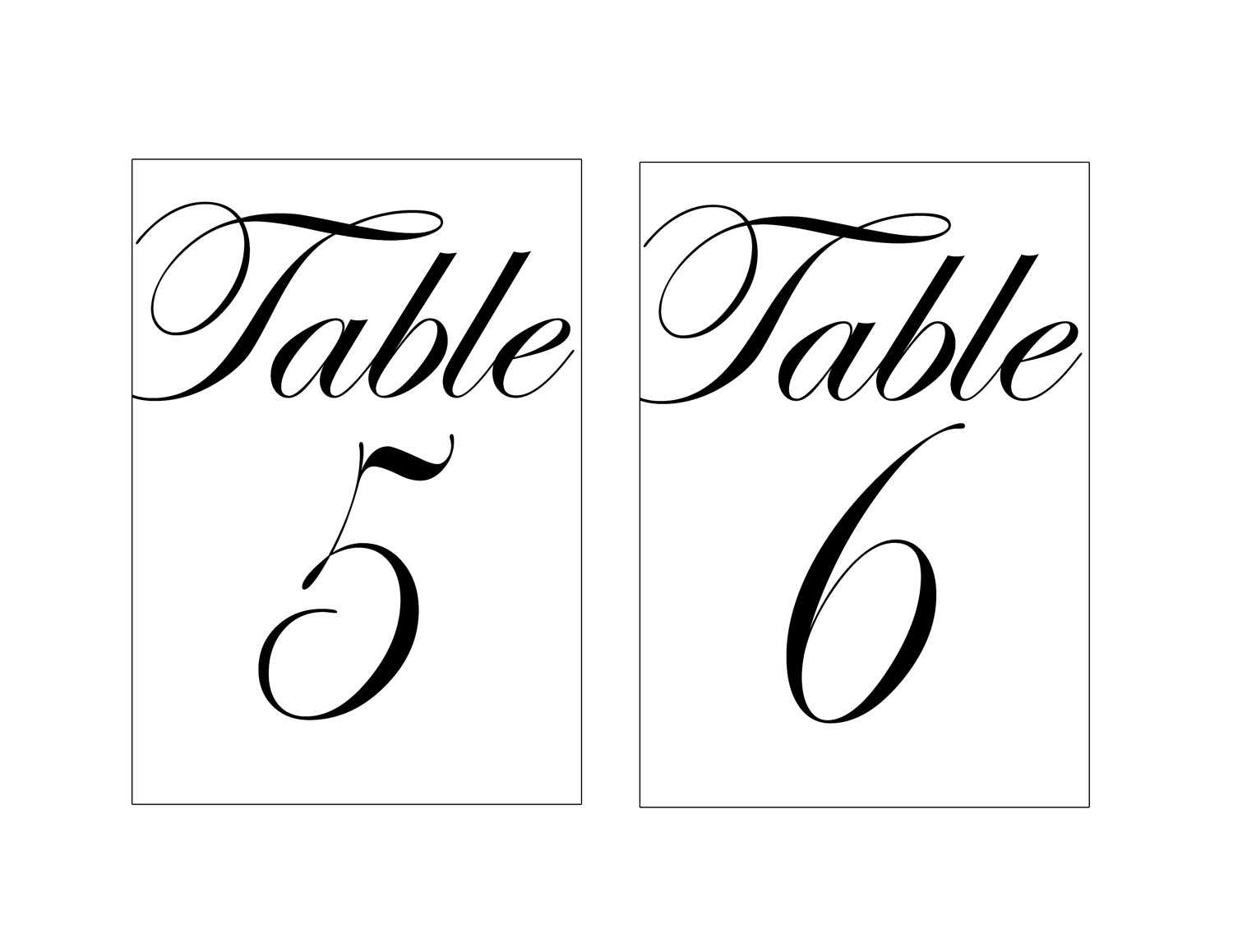 13 Best Photos Of Inspiring Free Printable Table Numbers Within Table Number Cards Template