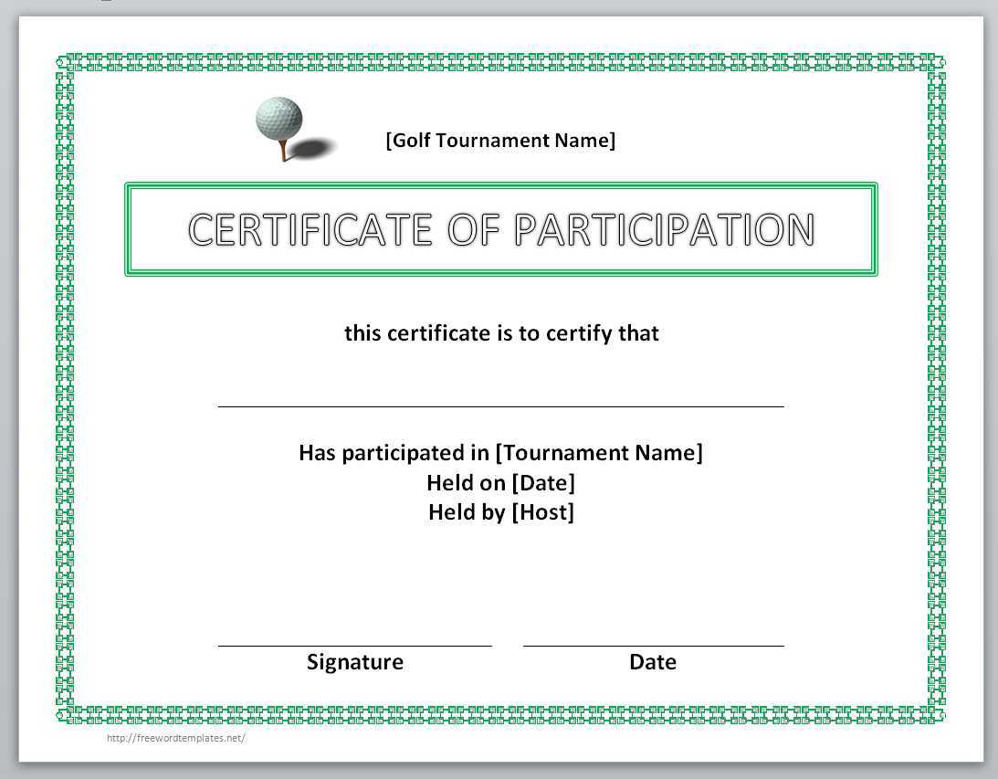 13 Free Certificate Templates For Word » Officetemplate With Certificate Of Participation Template Word