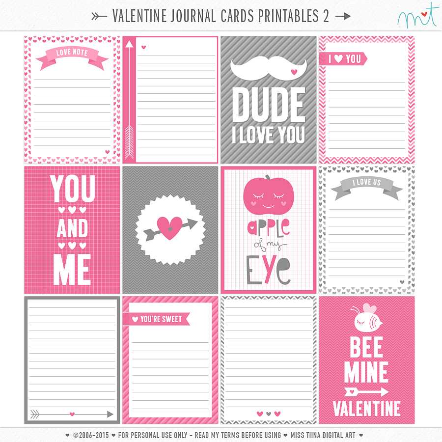 14 Days Of Free Valentine's Printables Day 6 | Misstiina Regarding 52 Reasons Why I Love You Cards Templates Free