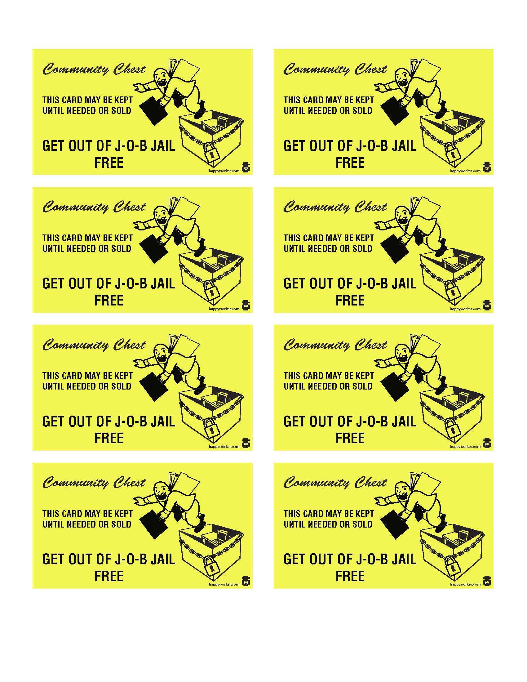 15 Best Photos Of Print Monopoly Chance Cards – Monopoly For Get Out Of Jail Free Card Template