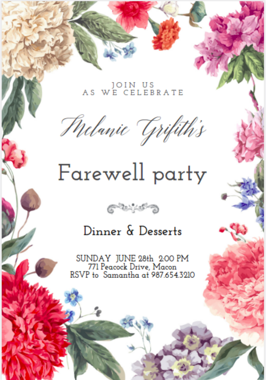 15+ Farewell Invitation Designs | Free & Premium Templates Within Farewell Invitation Card Template