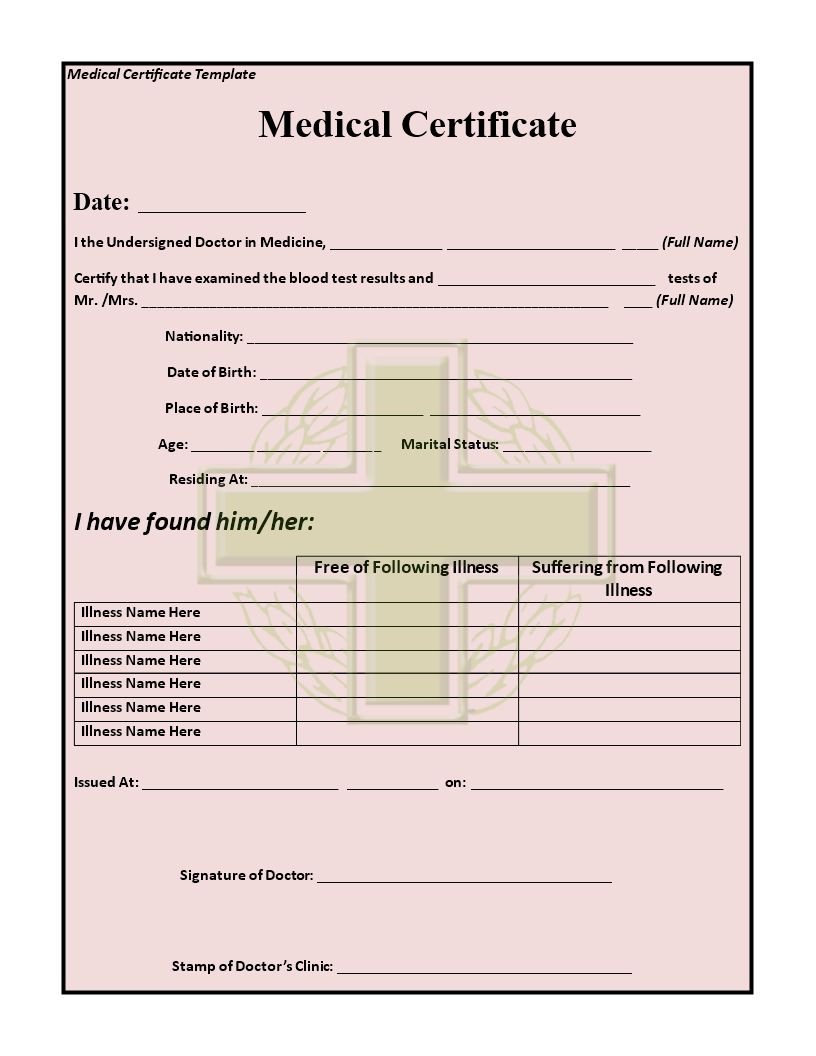 15+ Medical Certificate Templates For Sick Leave – Pdf, Docs For Fake Medical Certificate Template Download