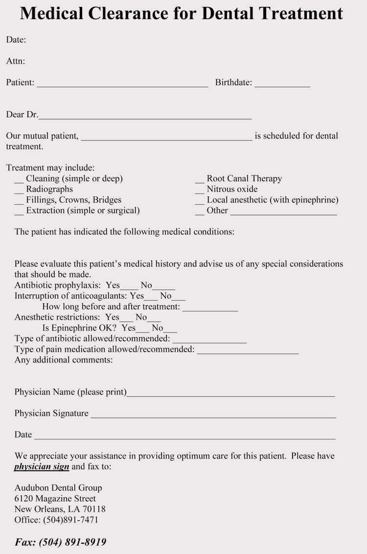 15+ Sample Medical Clearance Forms (Dental, Surgery Throughout Fit To Fly Certificate Template