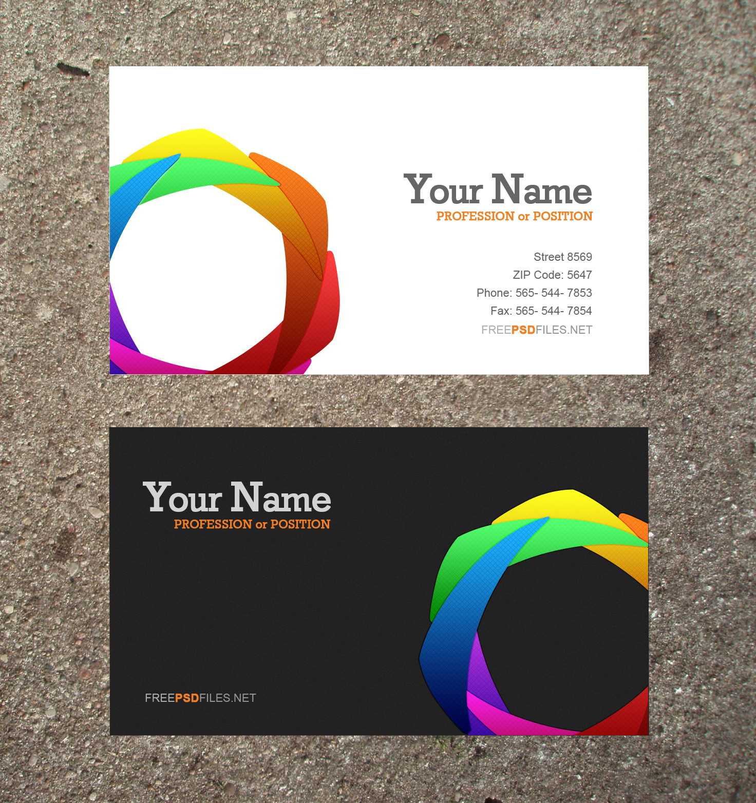 16 Business Card Templates Images – Free Business Card With Regard To Plain Business Card Template Microsoft Word