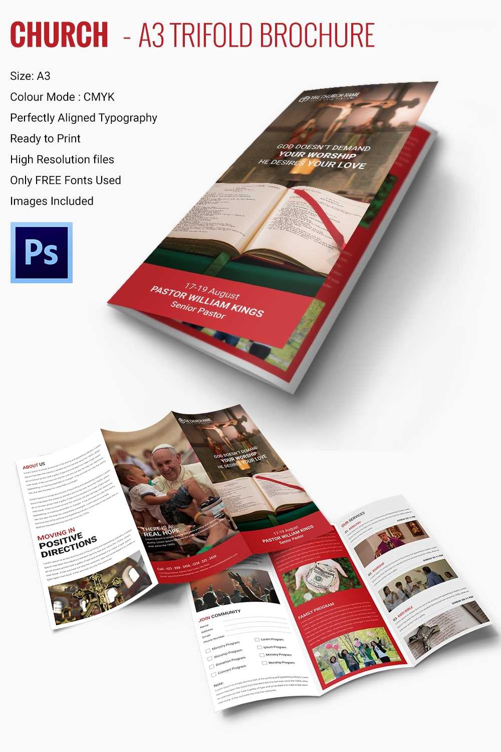 16+ Popular Church Brochure Templates – Ai,psd, Docs, Pages Inside Free Church Brochure Templates For Microsoft Word