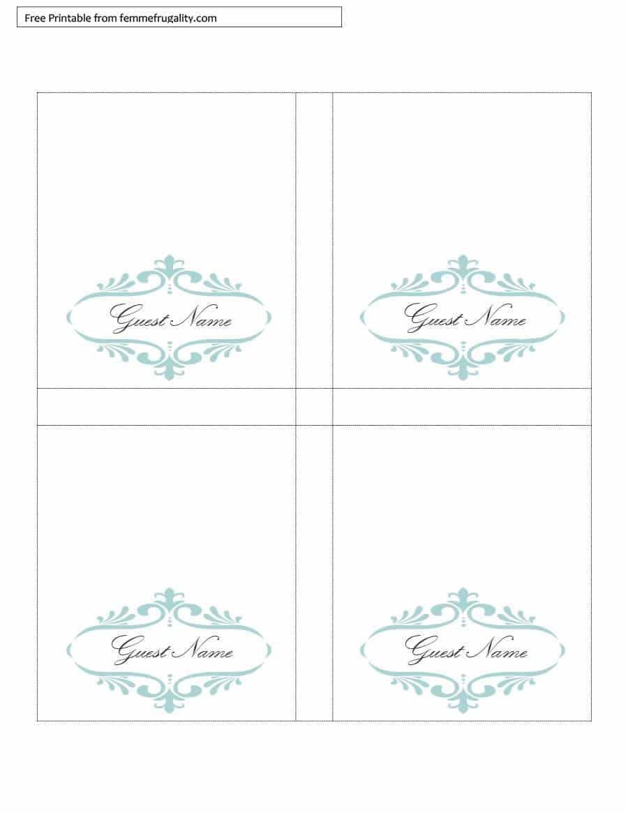 16 Printable Table Tent Templates And Cards ᐅ Template Lab Throughout Table Place Card Template Free Download