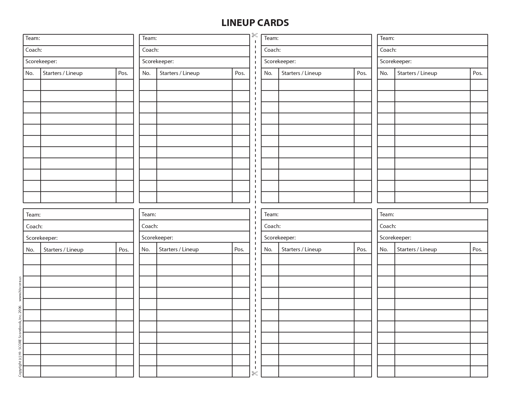 18 Useful Baseball Lineup Cards | Kittybabylove Pertaining To Dugout Lineup Card Template