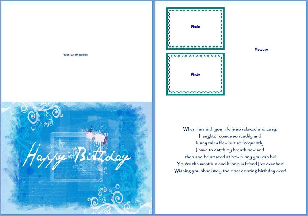 19 Birthday Card Templates For Word Images - Free Birthday With Free Blank Greeting Card Templates For Word