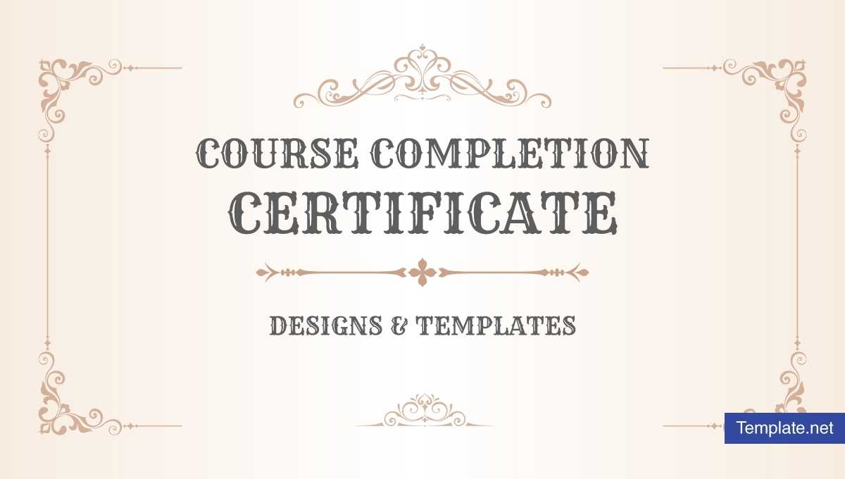 19+ Course Completion Certificate Designs & Templates – Psd In Free Training Completion Certificate Templates