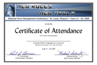 19 Images Of Meeting Attendance Certificate Template in Conference Certificate Of Attendance Template