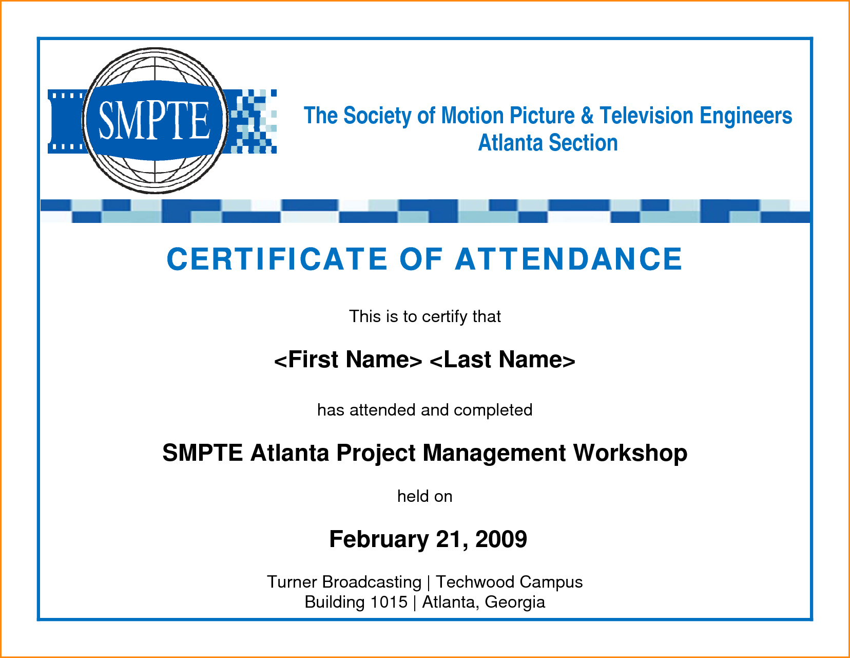 19 Images Of Meeting Attendance Certificate Template Inside Perfect Attendance Certificate Template