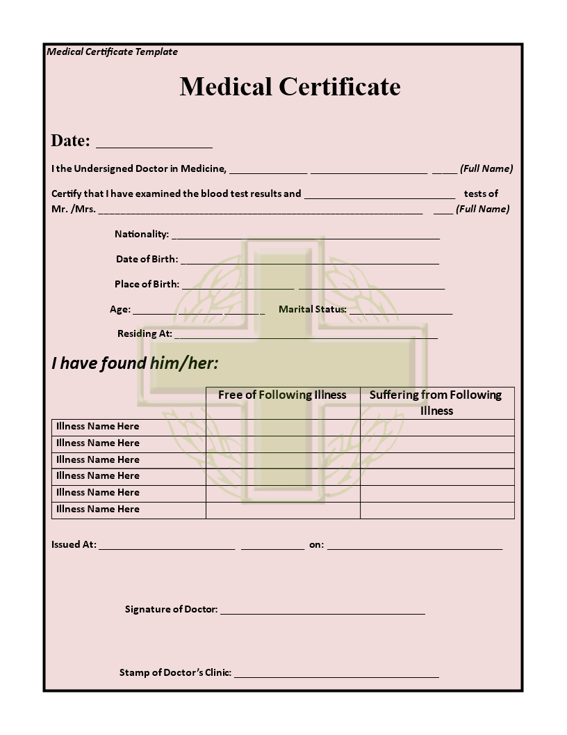 19+ Medical Certificate Templates For Leave – Pdf, Docs For Leaving Certificate Template