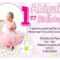 1St Birthday Invitations Girl Free Template : 1St Birthday With Regard To First Birthday Invitation Card Template
