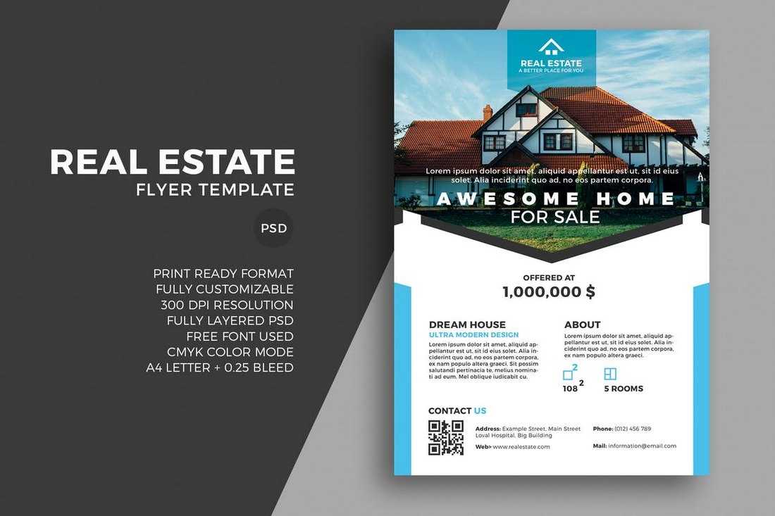 20+ Best Real Estate Flyer Templates 2020 – Creative Touchs With Regard To Real Estate Brochure Templates Psd Free Download