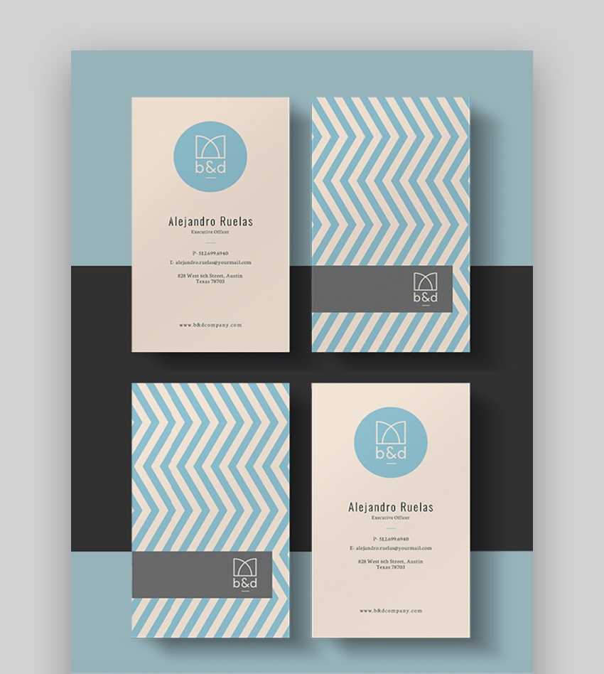 20+ Double Sided, Vertical Business Card Templates (Word, Or With Regard To 2 Sided Business Card Template Word