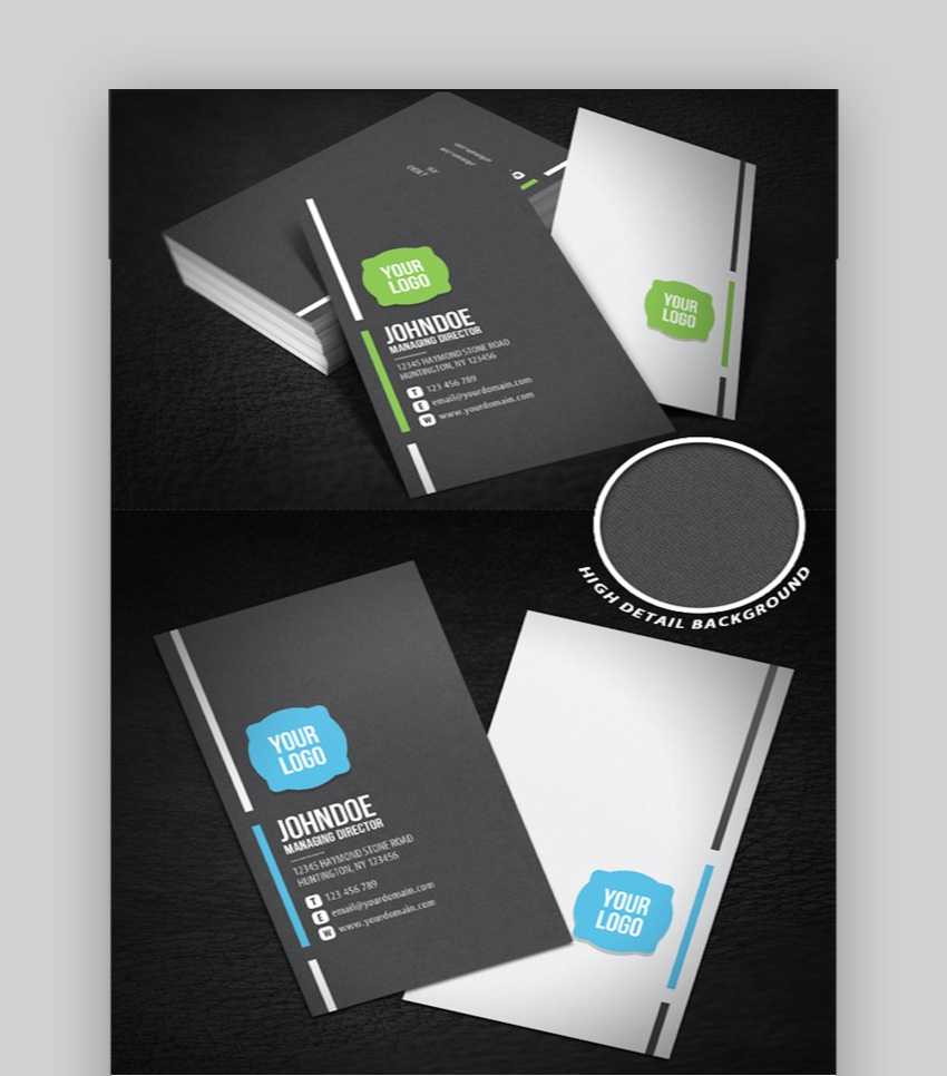 20+ Double Sided, Vertical Business Card Templates (Word, Or Within 2 Sided Business Card Template Word