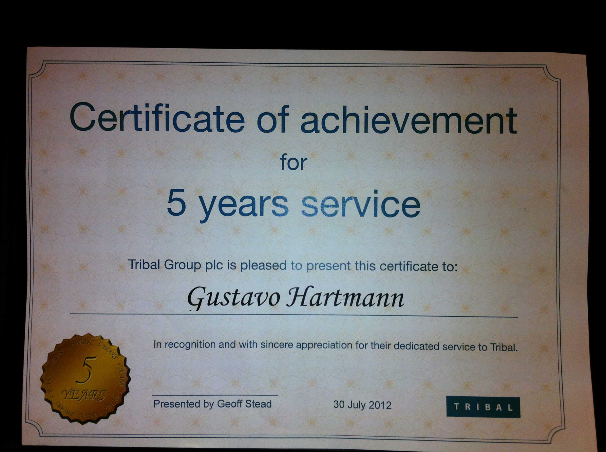 20 Years Of Service Certificate Template – Beyti In Recognition Of Service Certificate Template