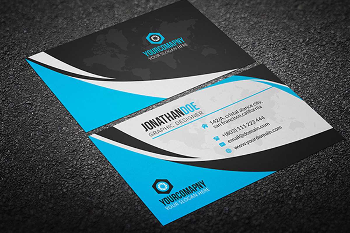 200 Free Business Cards Psd Templates – Creativetacos Within Psd Name Card Template