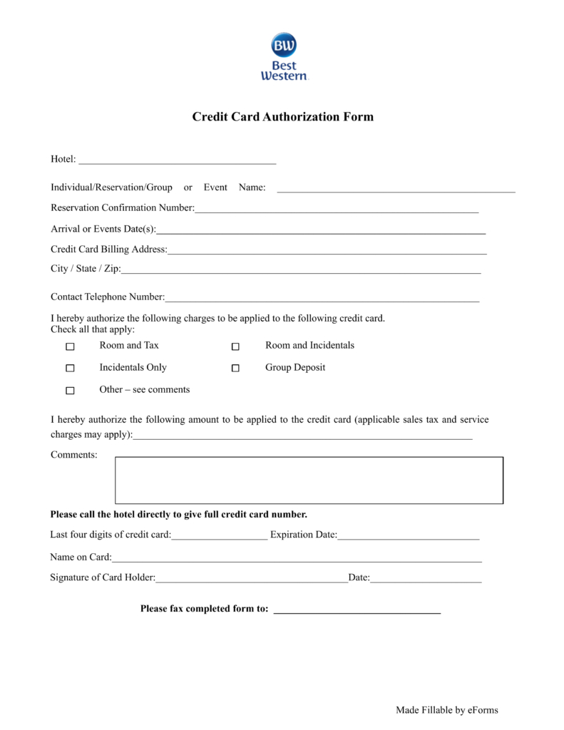 23+ Credit Card Authorization Form Template Pdf Fillable 2020!! With Regard To Credit Card Payment Slip Template