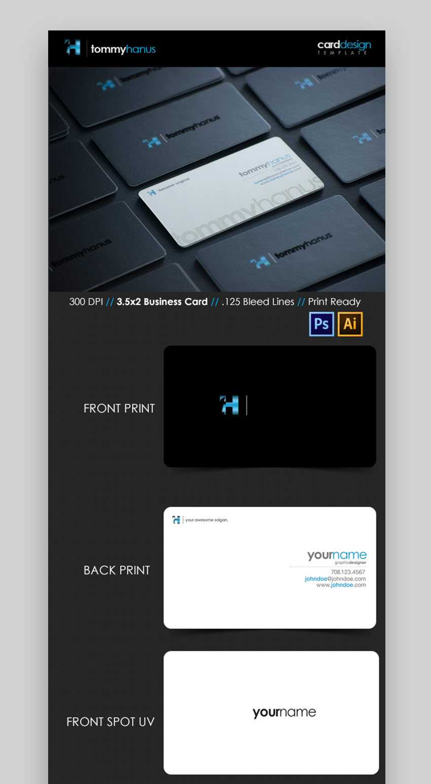 24 Premium Business Card Templates (In Photoshop With Regard To Photoshop Business Card Template With Bleed