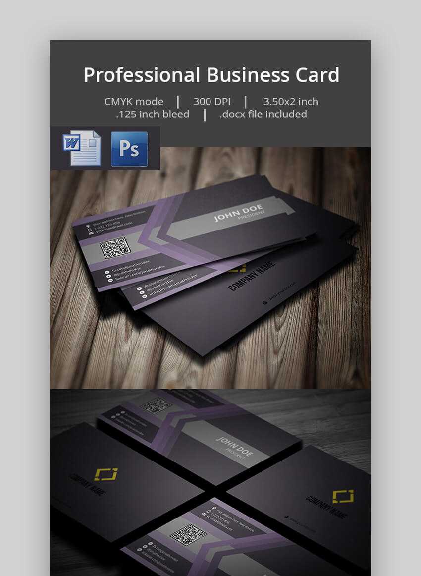 25+ Free Microsoft Word Business Card Templates (Printable With Regard To Ms Word Business Card Template