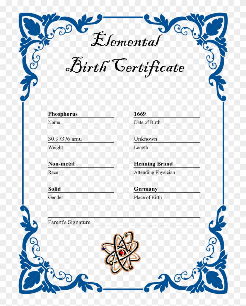 27 Images Of Ar Element Birth Certificate Template – Border Regarding Fake Birth Certificate Template