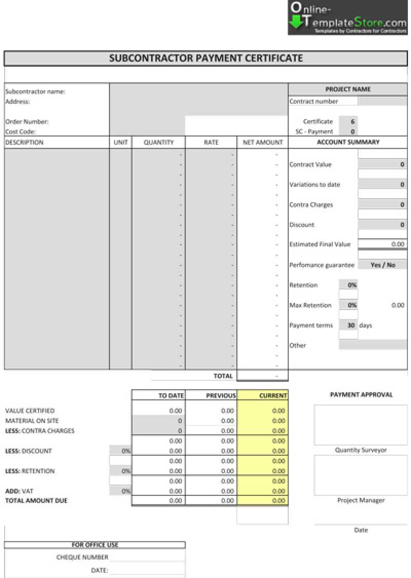 27 Images Of Progress Payment Template | Fodderchopper For Construction Payment Certificate Template