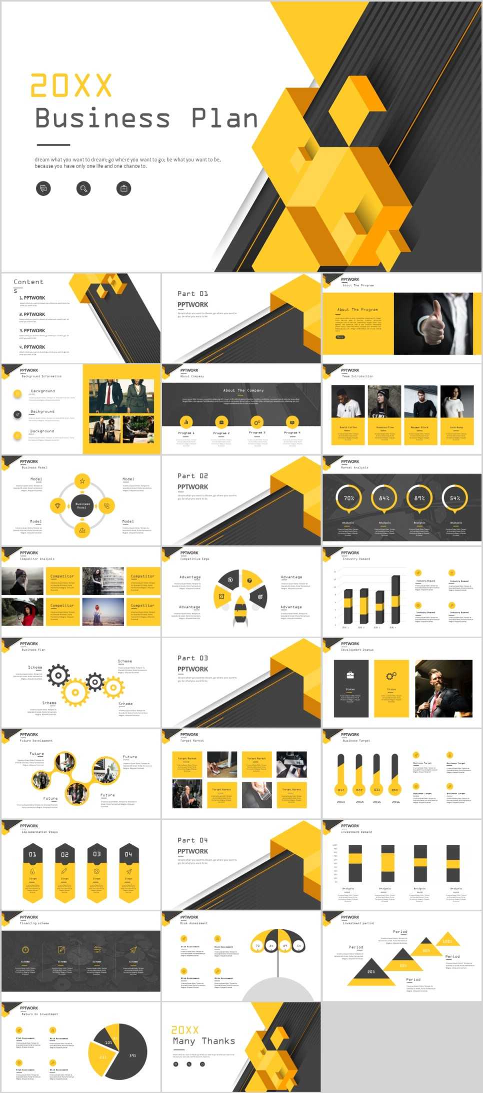 27+ Yellow Business Report Plan Powerpoint Template Intended For Powerpoint Template Resolution