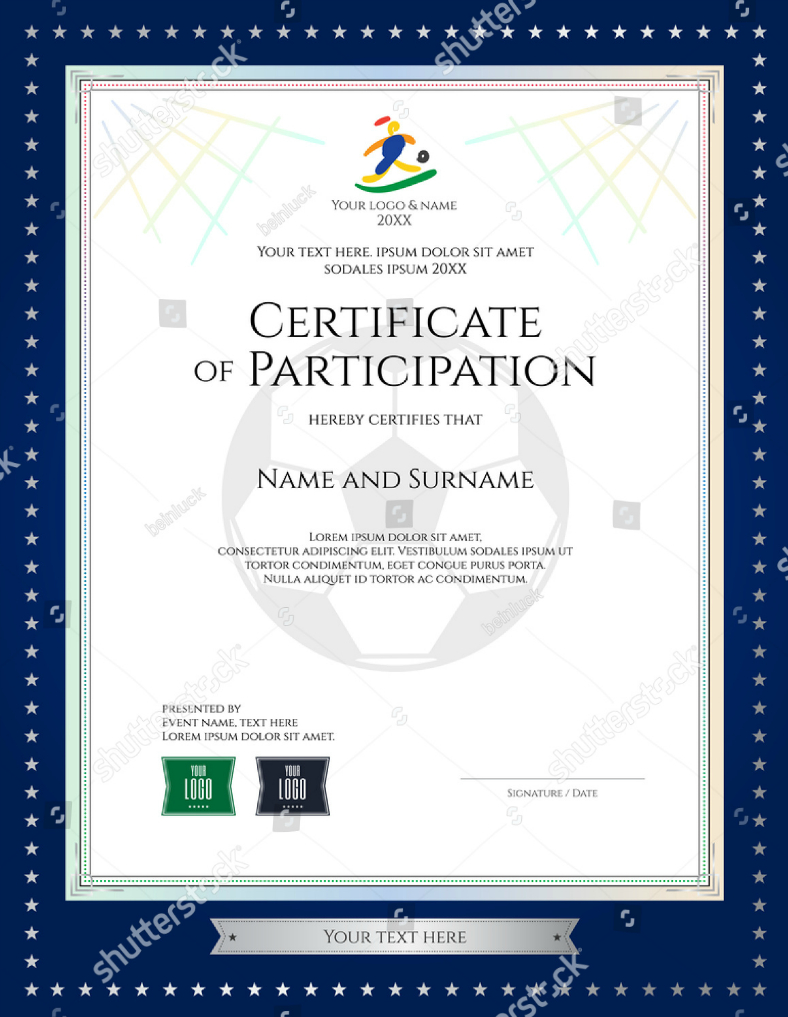 28+ Certificate Of Participation Designs & Templates – Psd Regarding Free Templates For Certificates Of Participation