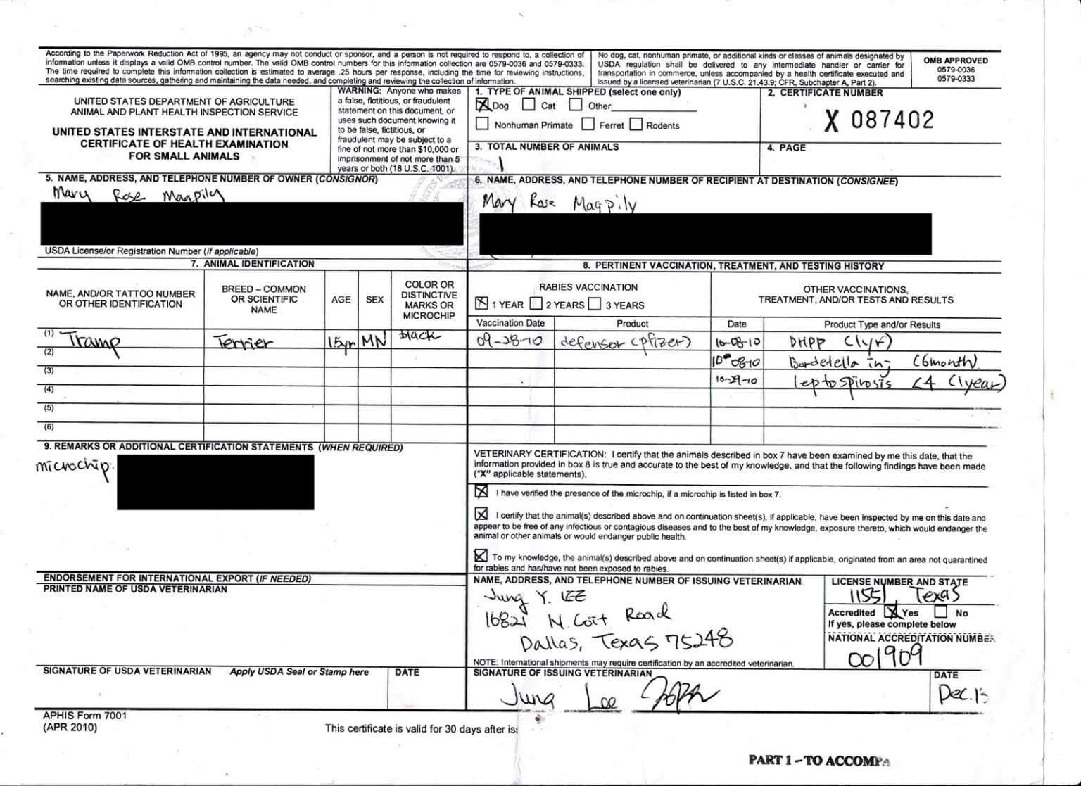 28+ Certificate Of Vaccination Template The Rabies In Rabies Vaccine