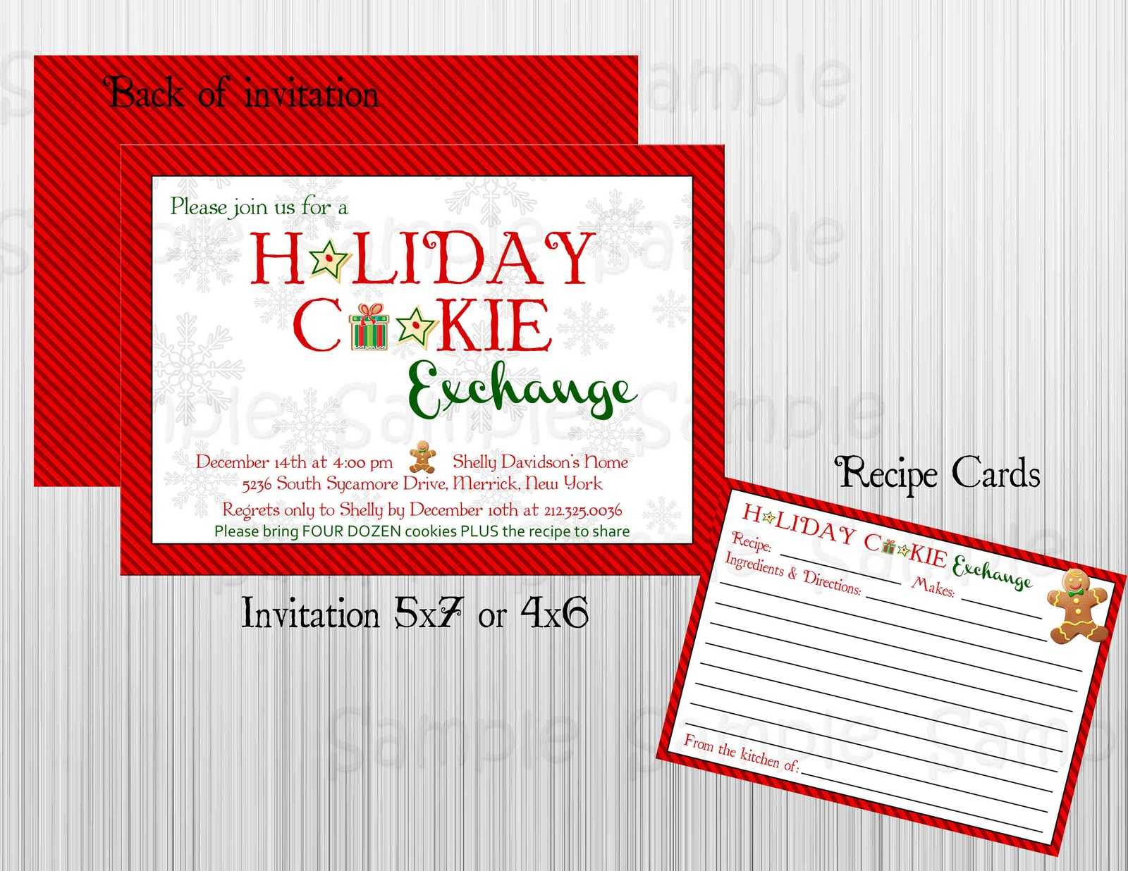 28+ [ Cookie Exchange Recipe Card Template ] | Cookie In Cookie Exchange Recipe Card Template