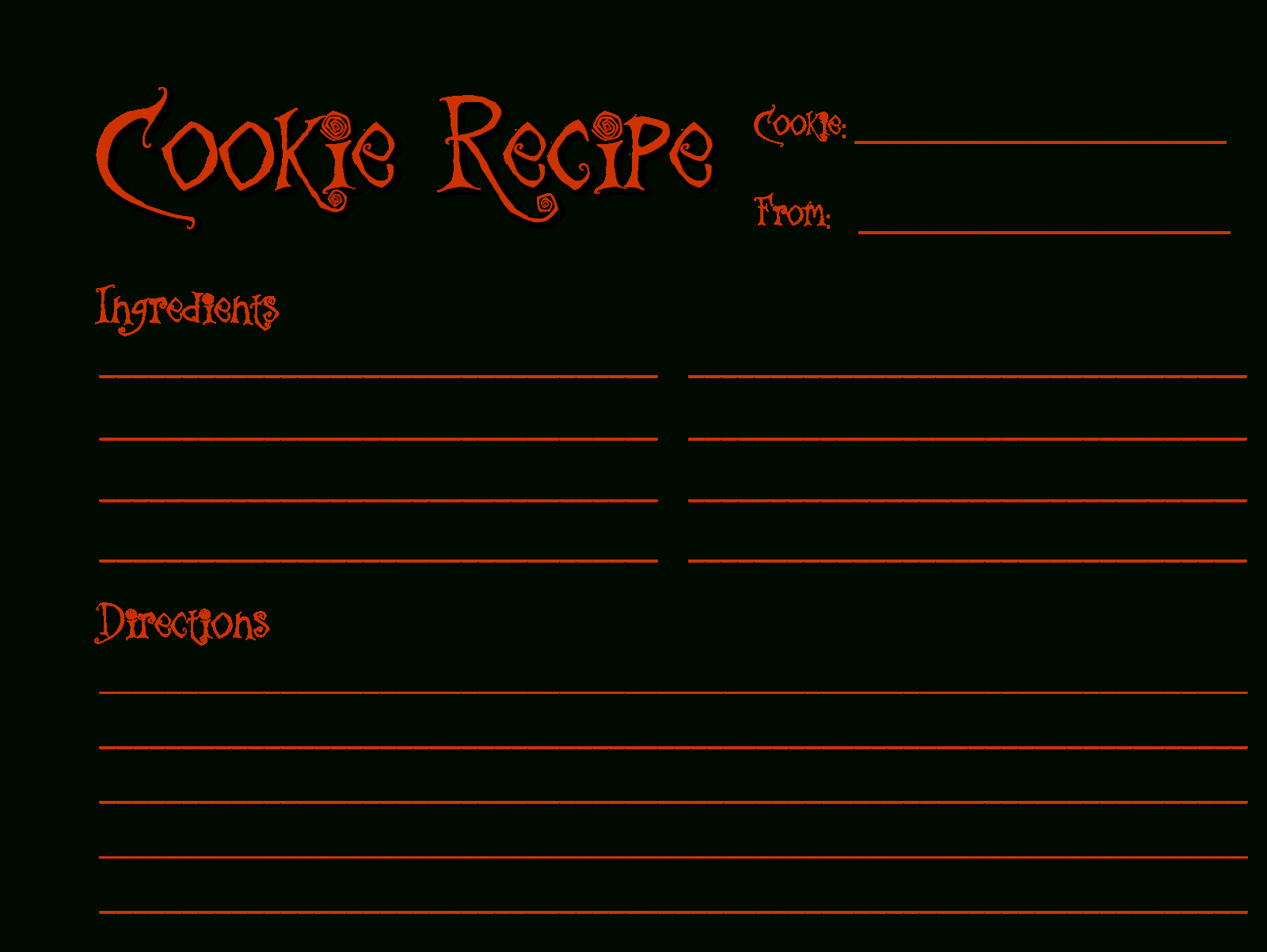 28+ [ Cookie Exchange Recipe Card Template ] | Cookie Within Cookie Exchange Recipe Card Template