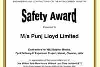 28 Images Of Shrink And Safety Award Template Free | Migapps in Safety Recognition Certificate Template