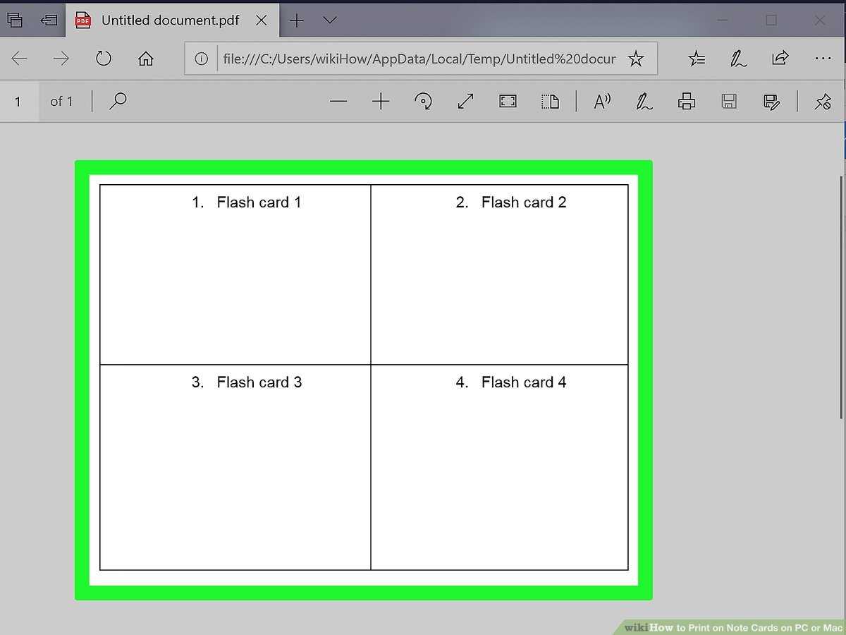 3 Ways To Print On Note Cards On Pc Or Mac – Wikihow Inside Index Card Template For Pages