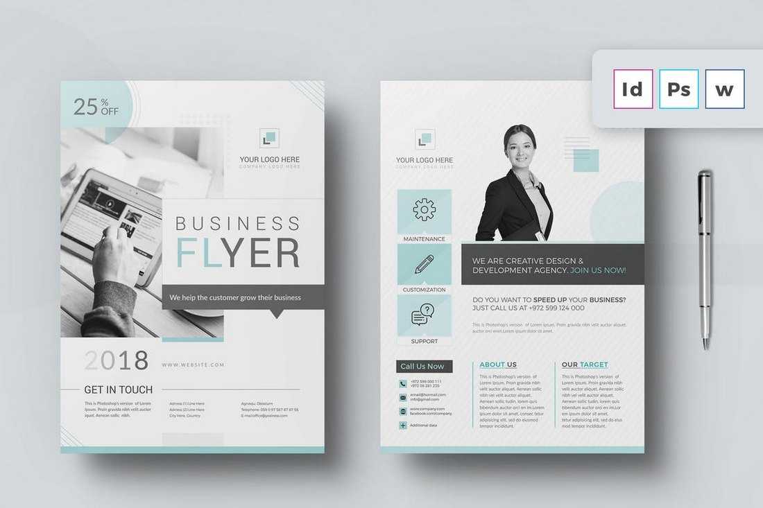 30+ Best Microsoft Word Brochure Templates – Creative Touchs Regarding One Sided Brochure Template