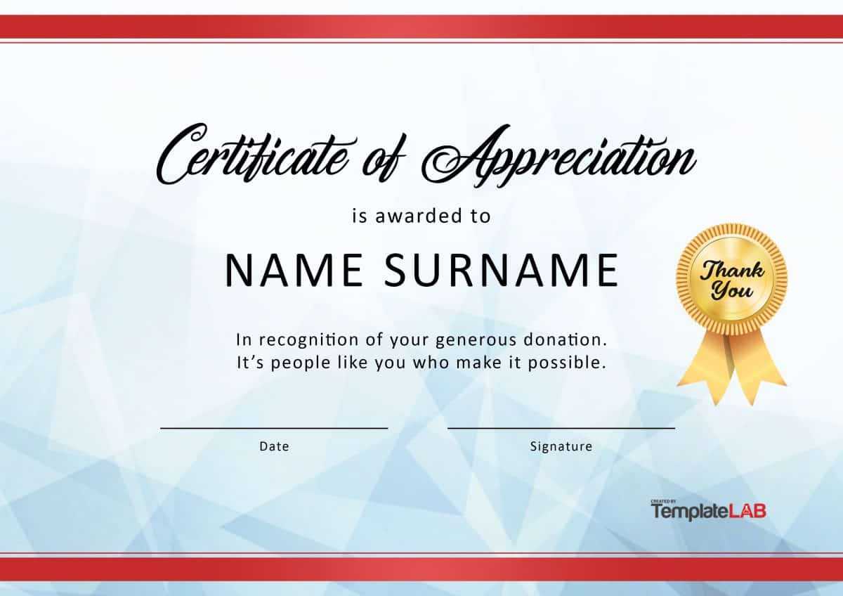 30 Free Certificate Of Appreciation Templates And Letters For Dance Certificate Template