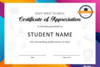 30 Free Certificate Of Appreciation Templates And Letters inside Felicitation Certificate Template