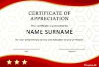 30 Free Certificate Of Appreciation Templates And Letters intended for Best Employee Award Certificate Templates