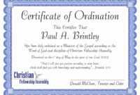 30 Fresh Minister License Certificate Template Pictures With pertaining to Ordination Certificate Template