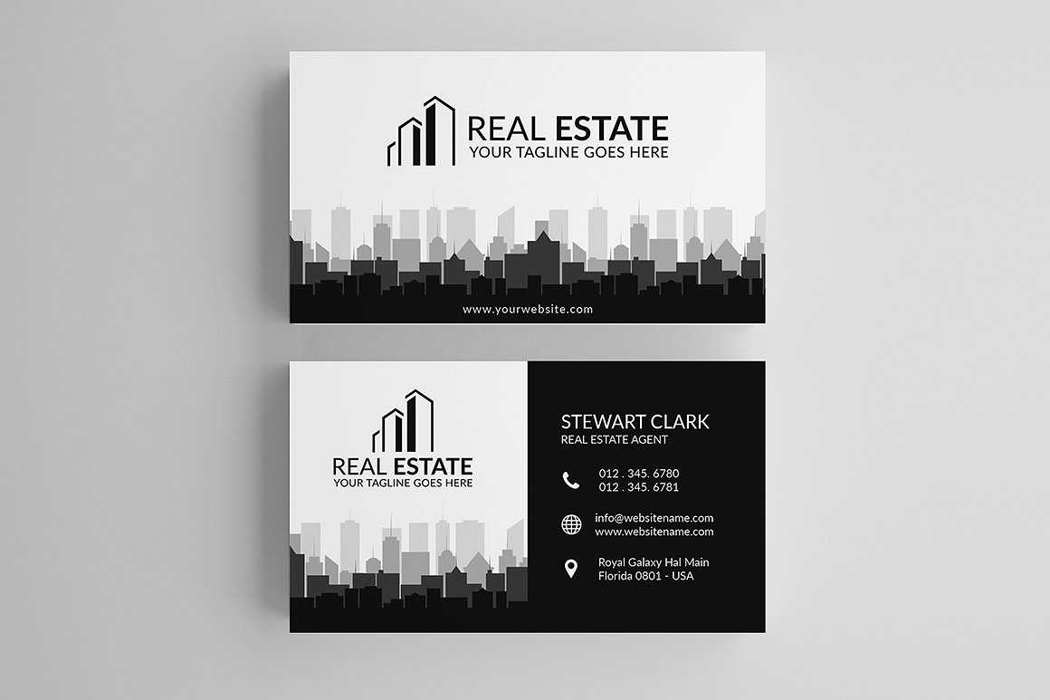 30+ Modern Real Estate Business Cards Psd | Decolore For Real Estate Agent Business Card Template