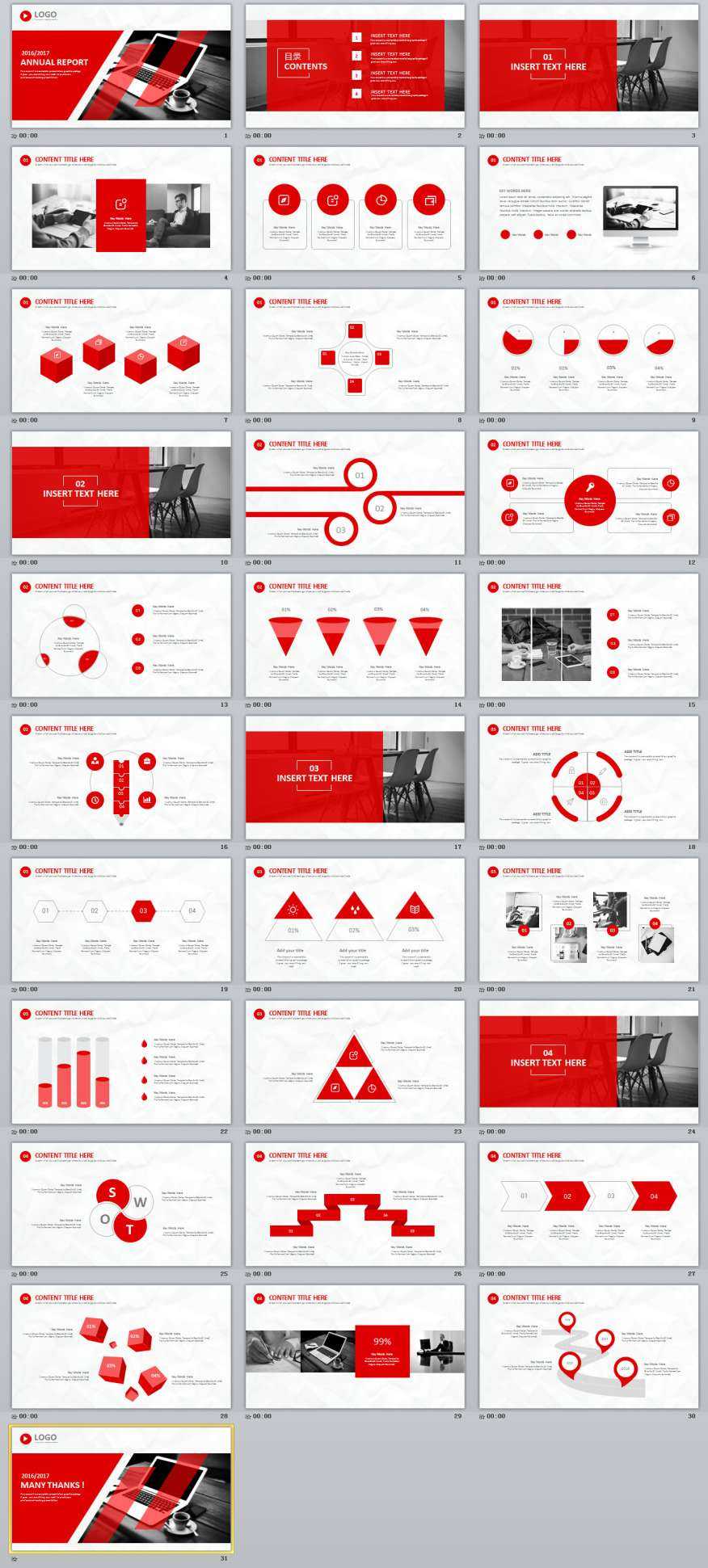 31+ Best Red Annual Report Powerpoint Template Throughout Powerpoint Template Resolution